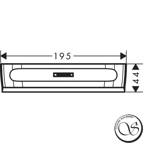Скребок для стекла Hansgrohe WallStoris 19,5x4,4 см, Matt Black (27916670) 27916670 фото