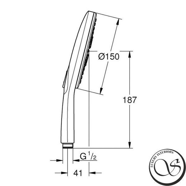 Ручной душ GROHE Rainshower SmartActive 150, 3 режима 26553000 26553000 фото