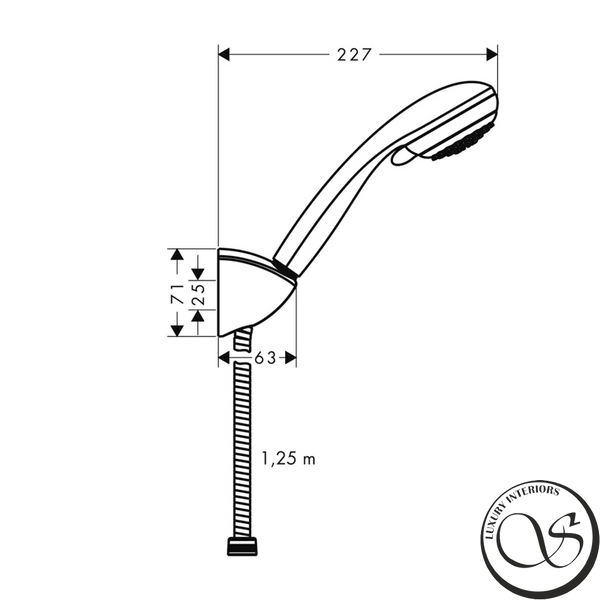 Set dus Hansgrohe 27558000 Crometta 85 Vario cu furtun de dus cromat 27558000 foto
