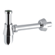 Сифон для умывальника IMPRESE d12600301S i-SEW с накидной гайкой 1 1/4", пластик хром, колбовый, сливная трубка d32х250 с розеткой d12600301S фото 1