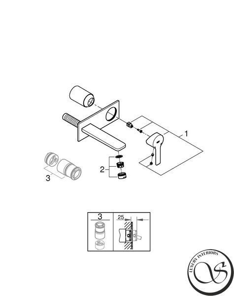 Смеситель для умывальника Grohe Lineare 19409001 встраиваемый 19409001 фото