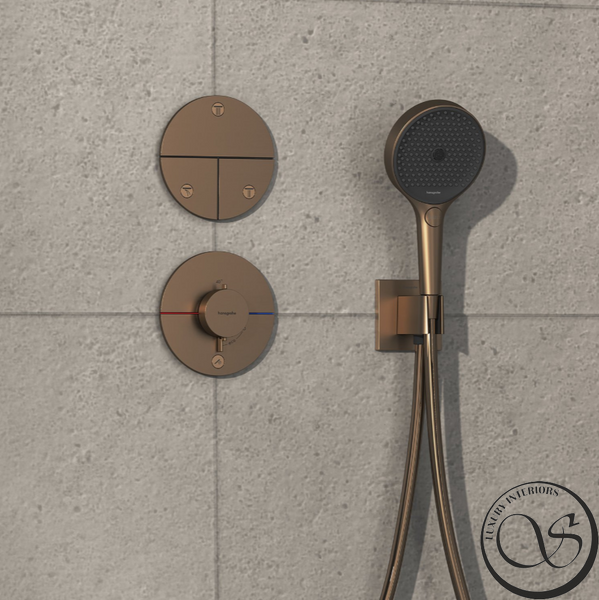 Термостат скрытого монтажа Hansgrohe ShowerSelect Comfort S HighFlow на 1 функцию, Brushed Bronze (15562140) 15562140 фото