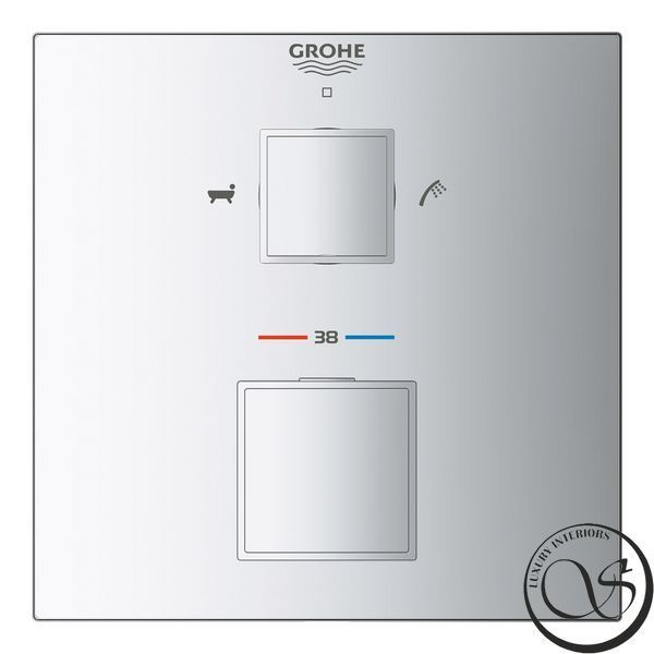 Partea exterioară a termostatului de baie GROHE Grohtherm Cube 24155000 24155000 foto