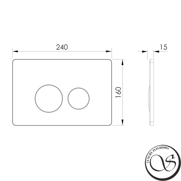 Клавиша смыва VOLLE VISO OLA 2230.010107 пластик белый 2230.010107 фото
