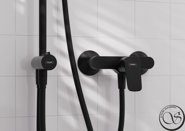 Baterie duș Hansgrohe Logis, negru mat (71600670) 71600670 foto