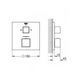 Partea exterioară a termostatului de baie GROHE Grohtherm Cube 24155000 24155000 foto 2