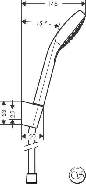 Душевой набор Hansgrohe Croma Select S Vario Porter 125, белый/хром (26421400) 26421400 фото