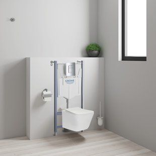 Grohe RAPID SL 38840000 sistem de instalare pentru toaletă + Imprese VALTICE NEW WC suspendat fără ramă cu scaun Duroplast Slim cu &icirc;nchidere lentă, montare pe perete Grohe RAPID SL, buton de spălare Grohe COSMO (38840000+3855800M+38732000+c06308703) c06308703+38840000+3855800M+38732000 foto