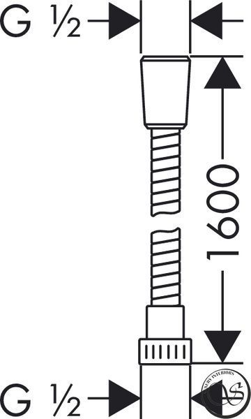 Furtun de dus HANSGROHE METAFLEX``C 1600 mm 28266000 foto
