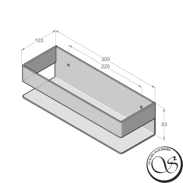 Raft organizator pentru baie DASKE SKANDI SH/SK-1154G-A Adhesive 300 mm SH/SK-1154G-A foto