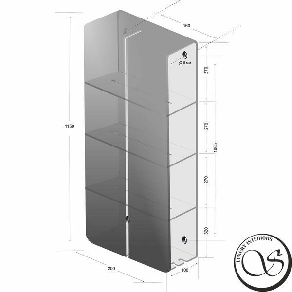 Raft organizator pentru baie DASKE Sensay MAX SYM/SH-1550G SYM/SH-1550G foto