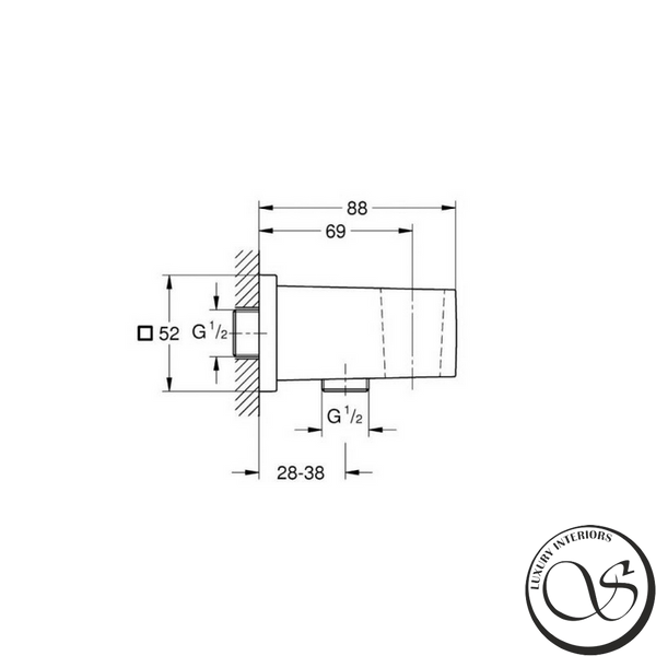 Подключение для душевого шланга Grohe Euphoria Cube 26370045 26370045 фото