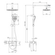 Душевая система IMPRESE ILOVEC t030S00906SP (смеситель для душа, душ 300*190 мм ABS, лейка 3 режима, шланг 1500 мм PVC) t030S00906SP фото 2