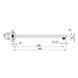 Кронштейн для верхнего душа Qtap Trubice QTTRB400NB1 400 мм прямоугольный Black Matt QTTRB400NB1 фото 2