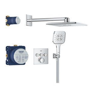 Grohe Grohtherm SmartControl Cube sistem de duș ascuns cu 3 ieșiri și termostat, crom (34864000) 34864000 foto