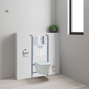 Sistem de instalare Grohe RAPID SL 38840000 pentru toaletă + Toaletă suspendată fără ramă Imprese VLTAVA TWIST cu scaun cu &icirc;nchidere lentă Duroplast Slim, montare pe perete Grohe RAPID SL, buton de spălare Grohe COSMO (38840000+3855800M+3873200096063) c06309603+38840000+3855800M+38732000 foto