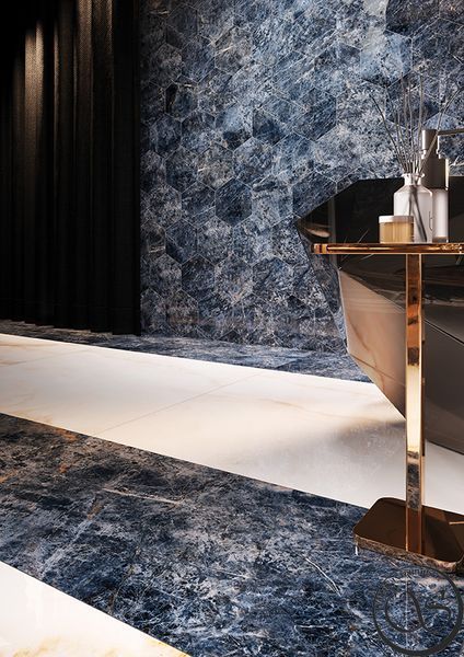Плитка Ricchetti Cisa Golden Pure Sodalite Lux 59.6x119.2 см 0592279 592279 фото