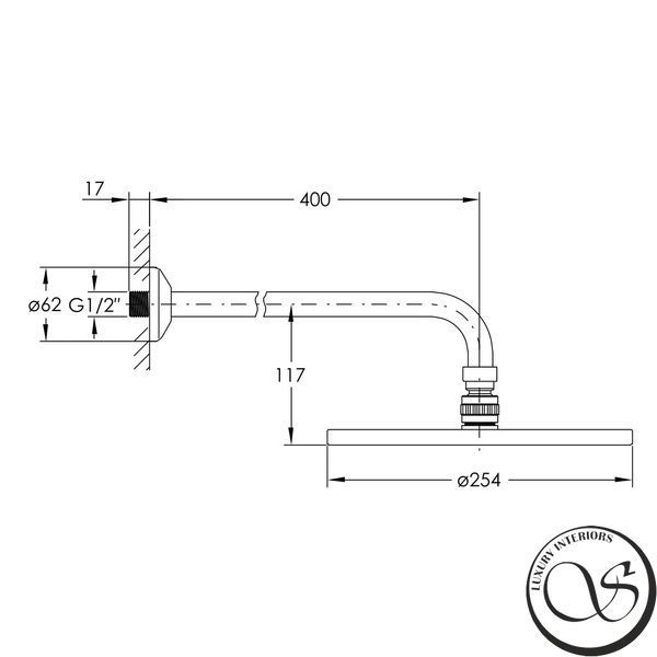 Верхний душ Imprese SMART CLICK ZMK101901217, 255 мм Air-Mix круг латунь ZMK101901217 фото