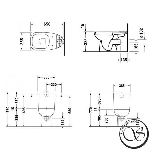 Toaletă de podea DURAVIT D-CODE 21110900002 65x35,5x38,5 cm 21110900002 foto