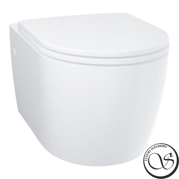 Подвесной унитаз GROHE Bau Ceramic 103860SH00 с сиденьем с микролифтом альпин-белый 543х368х367 мм 103860SH00 фото
