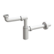 Sifonul de lavoar IMPRESE d12601111S cu piuliță de racord de 1 1/4" economisește spațiu, țeavă de scurgere rotundă d32x250 cu mufă d12601111S foto 1