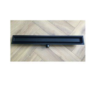 Трап MAG Drain 80 см., черный с решеткой под плитку A02S-Black 80mm фото