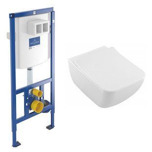 Комплект VILLEROY&BOCH инсталляция VICONNECT 92246100 + подвесной унитаз VENTICELLO 4611RL01 92246100+4611RL01 фото