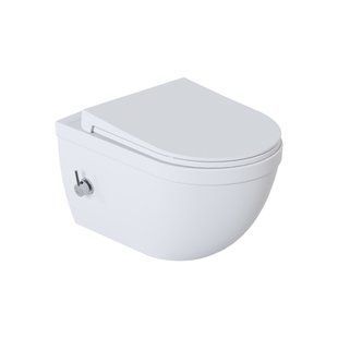 WC suspendat Bagno Siena DUR 5753_YD050 cu orificiu pentru bideu 53 x 36 x 31 cm, fără ramă, alb, capac Slim duraplast 5753_YD050 foto