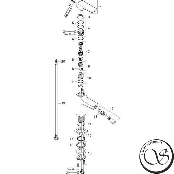 Смеситель для биде HANSGROHE 32520000 фото
