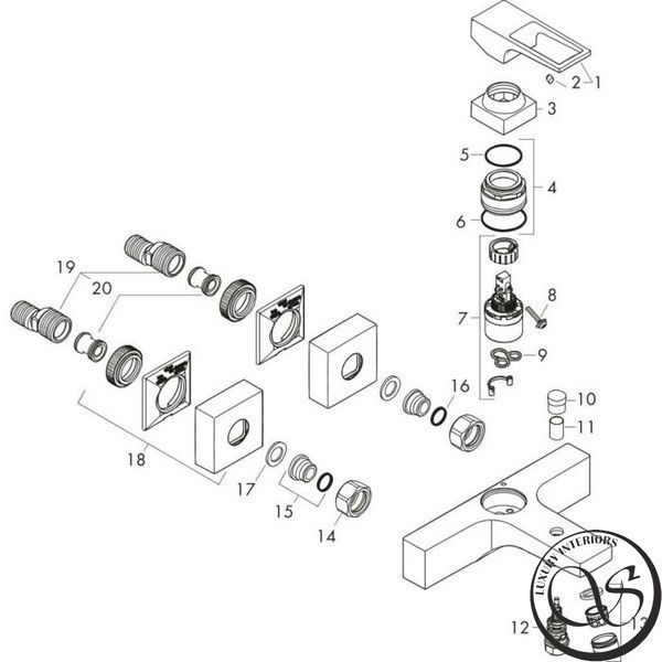 Смеситель для ванны HANSGROHE METROPOL (74540000) 831586422581 фото