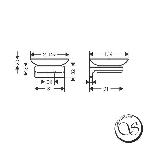 Farfurie pentru săpun Hansgrohe AddStoris, (41746990) 41746990 foto