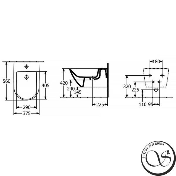 Bideu suspendat VILLEROY & BOCH SUBWAY 3.0 44700001 alb 560x375x275 mm 44700001 foto