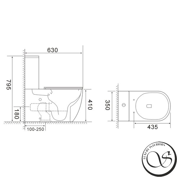 Toaletă montată pe podea cu rezervor VOLLE TOLEDO 2.0 vortice 1347.002003 scaun duroplast 630*350*795 mm 1347.002003 foto