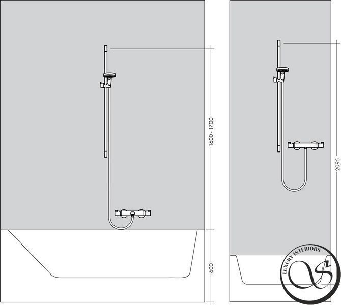 Душевая штанга Hansgrohe Unica S Pura 90 см со шлангом 160 см, белый матовый (28631700) 28631700 фото