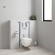 Sistem de instalare Grohe RAPID SL 38840000 pentru toaletă + Toaletă suspendată fără ramă Imprese ROZKOS TWIST cu scaun cu &icirc;nchidere lentă Duroplast Slim, montare pe perete Grohe RAPID SL, cheie Grohe COSMO (38840000+3855800M+38732001003) c06310103+38840000+3855800M+38732000 foto 1