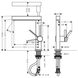 Смеситель для умывальника Hansgrohe Finoris 76063000 со сливным гарнитуром, хром 76063000 фото 2