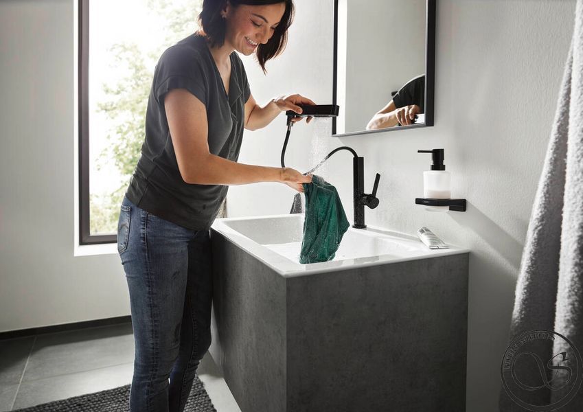 Смеситель для умывальника Hansgrohe Finoris 76063000 со сливным гарнитуром, хром 76063000 фото