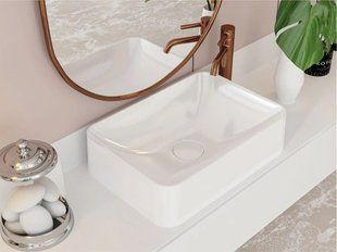 Lavoar Miraggio DEBORA Miramarble 50x13x35 cm blat alb lucios DEBORA Miramarble foto