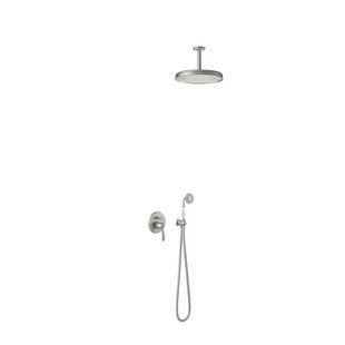 Sistem de duș ascuns TRES-CLASIC cu cabină de duș și duș manual Steel 24218004AC foto