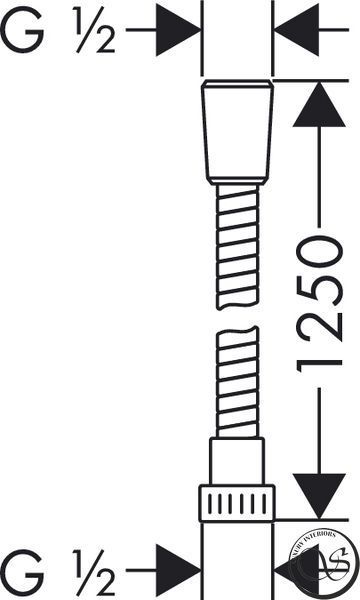 Furtun de duș Hansgrohe Metaflex 125 cm 28262000 Crom 28262000 foto