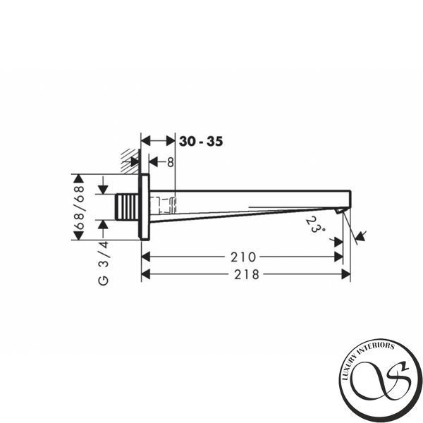 Duza de baie Hansgrohe Tecturis E (73410000) 73410000 foto