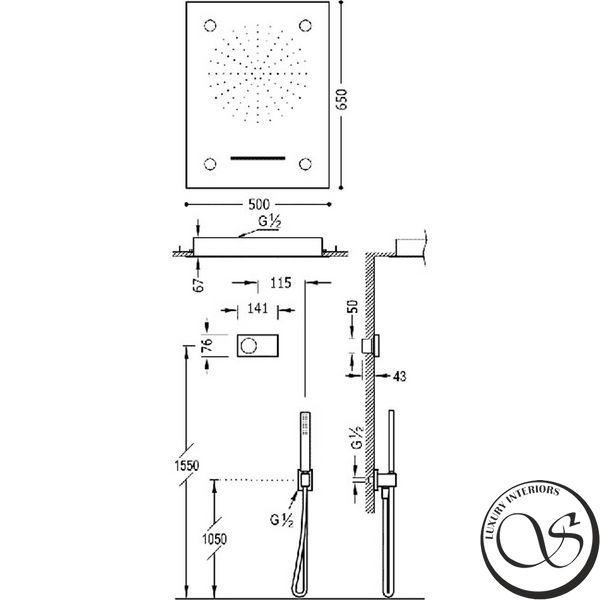 Tres SHOWER TECHNOLOGY 9286302 set de dus cu control electronic cromat 9286302 foto
