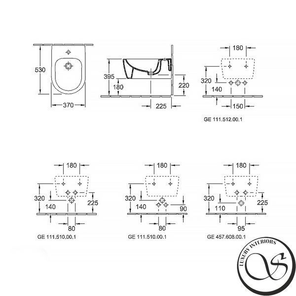 Bideu suspendat Villeroy&Boch Avento 54050001 alb 370 x 530 mm 54050001 foto