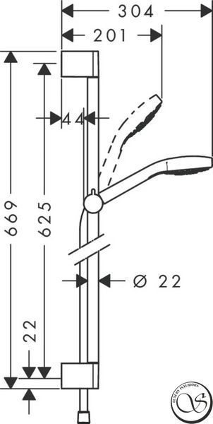 Душевой набор Hansgrohe Croma Select S Multi 26561400 белый/хром 26516140 фото