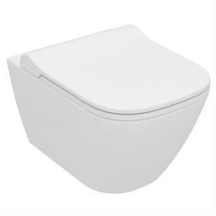 Toaletă suspendată Volle SOLO Rimless, scaun solid Slim cu &icirc;nchidere lentă 51*35,5*33 cm alb 13-55-111 foto