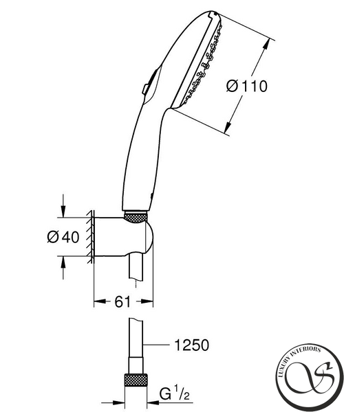 Душевой комплект Grohe Tempesta 110, 9,5l, хром (26164003) 26164003 фото