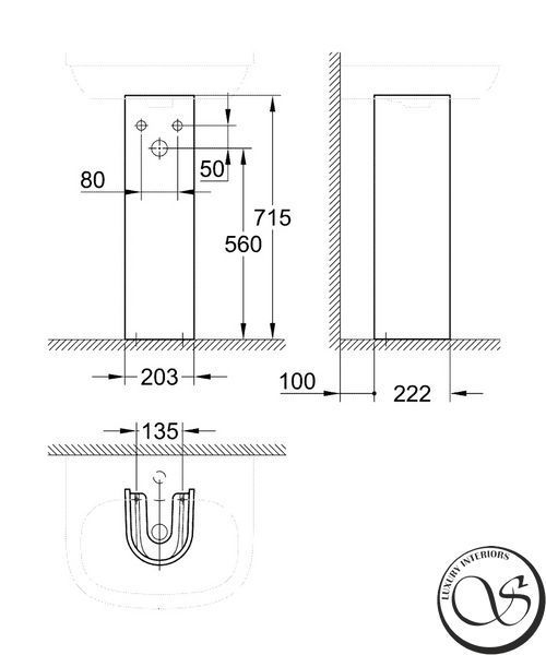Пьедестал для раковины Grohe Euro Ceramic, белый (39202000) 39202000 фото