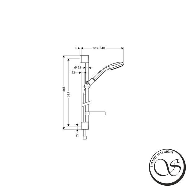 Душевой набор Hansgrohe Croma 100 Multi, хром (27775000) 27775000 фото