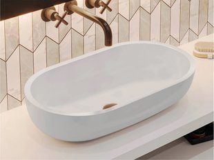 Lavoar Miraggio Mark 625 miramarble 625x140x360 mm, alb lucios MARK 625 Miramarble foto