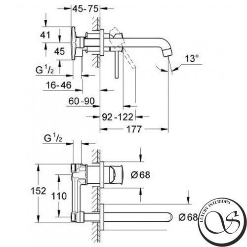 GROHE BAUCLASSIC смеситель для умывальника 20292000 фото